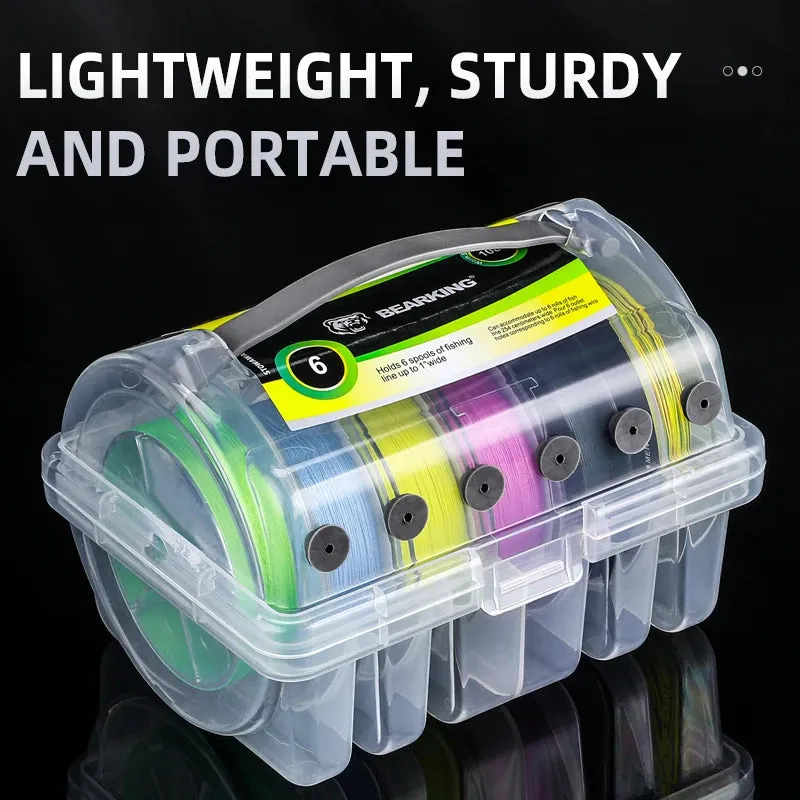 Fishing line Tackle box storage 6 Compartments monofilament organiser