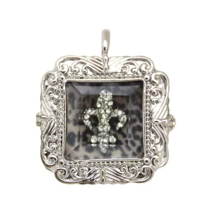 Fleur De Lis Shadow Box Pendant