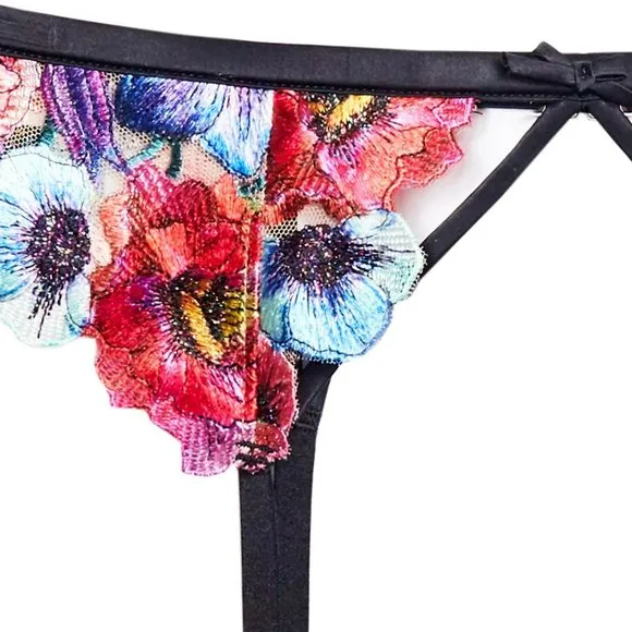 Fleur du Mal Tulieries Embroidery Garter