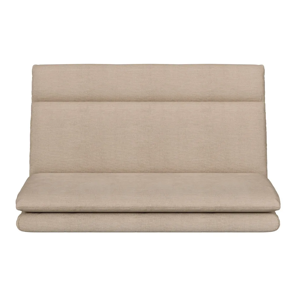 Floor Lounge Sofa Bed 2 Seater Linen Beige