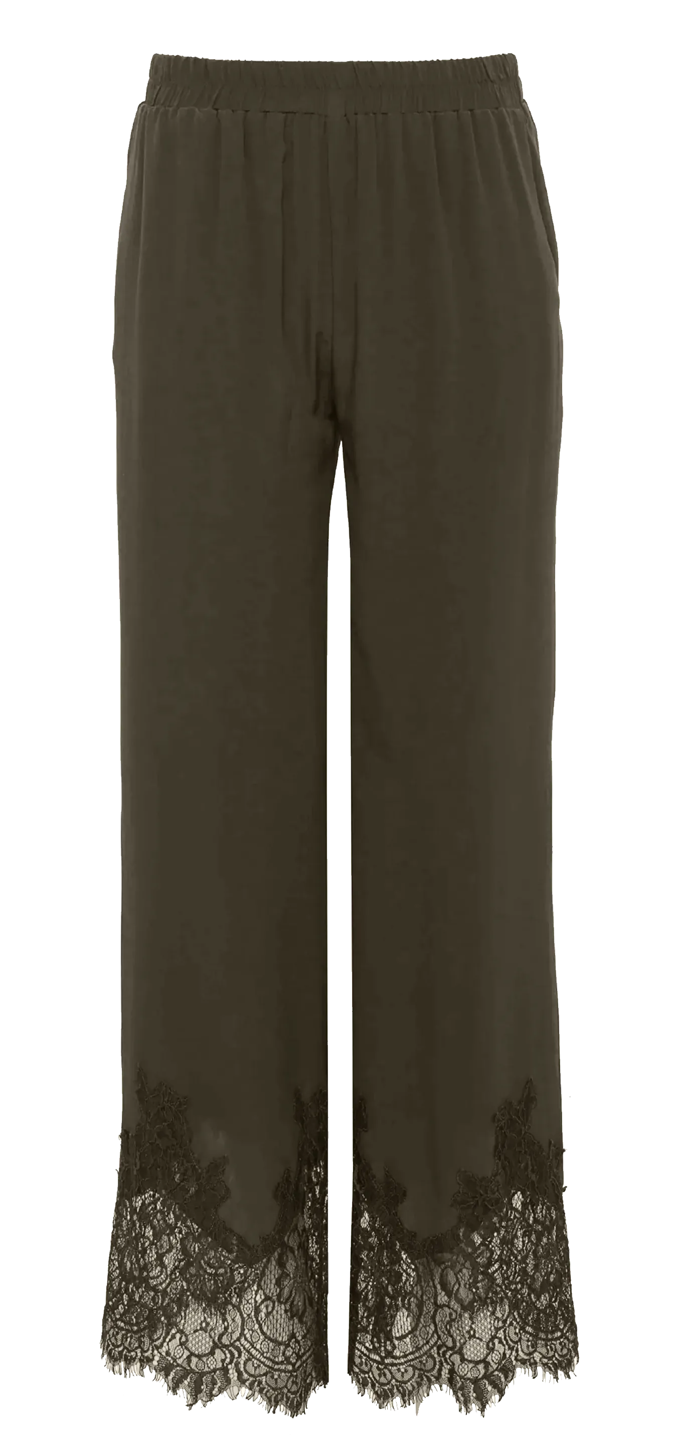 Flora Pant -  Dark Olive Crepe