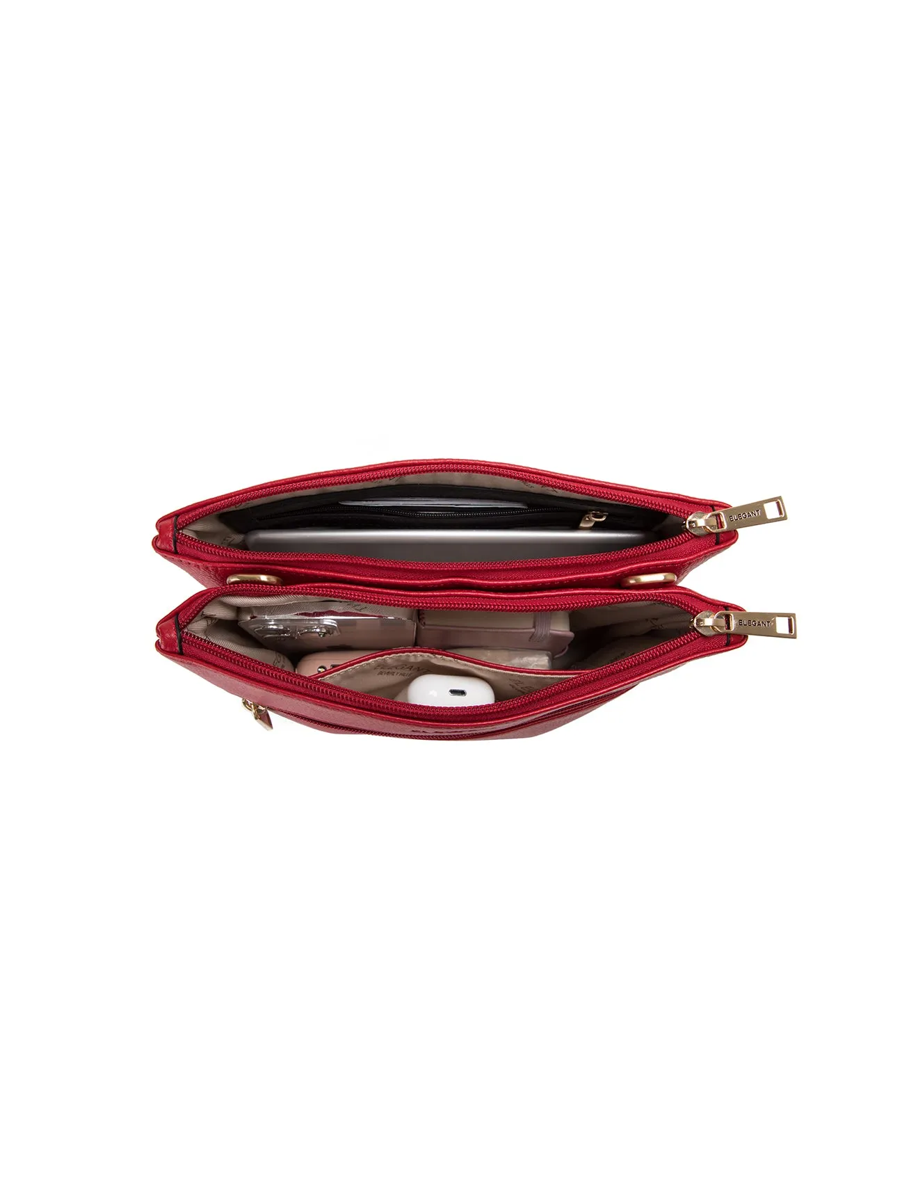 FLYNN LEATHER CROSS BODY BAG- E1-0832-FIRE- SALE