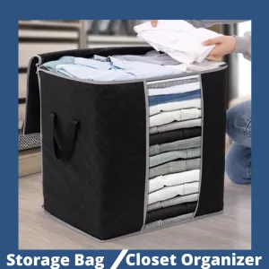 Foldable with Organiser Reinforced Fabric Storage Handles Efficient returns Top choice Bag Zipper GSM Color) (Random 110