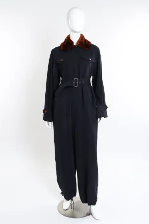 Fur Trim Flight Suit