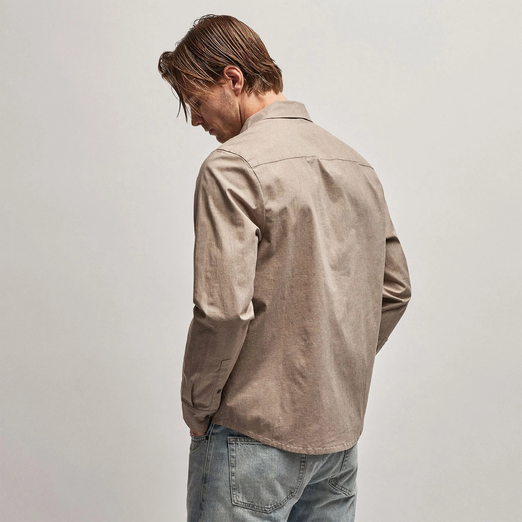 Garment Washed Shirt - Stone