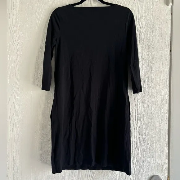 Garnet Hill Essential Three-Quarter-Sleeve Linen Dress. Size 4