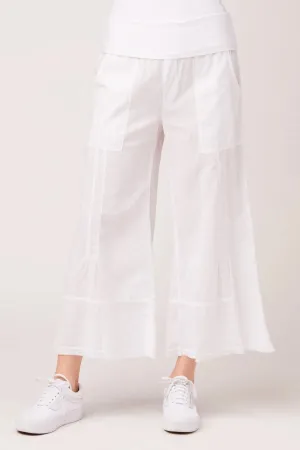 Garni Crop Pant - White