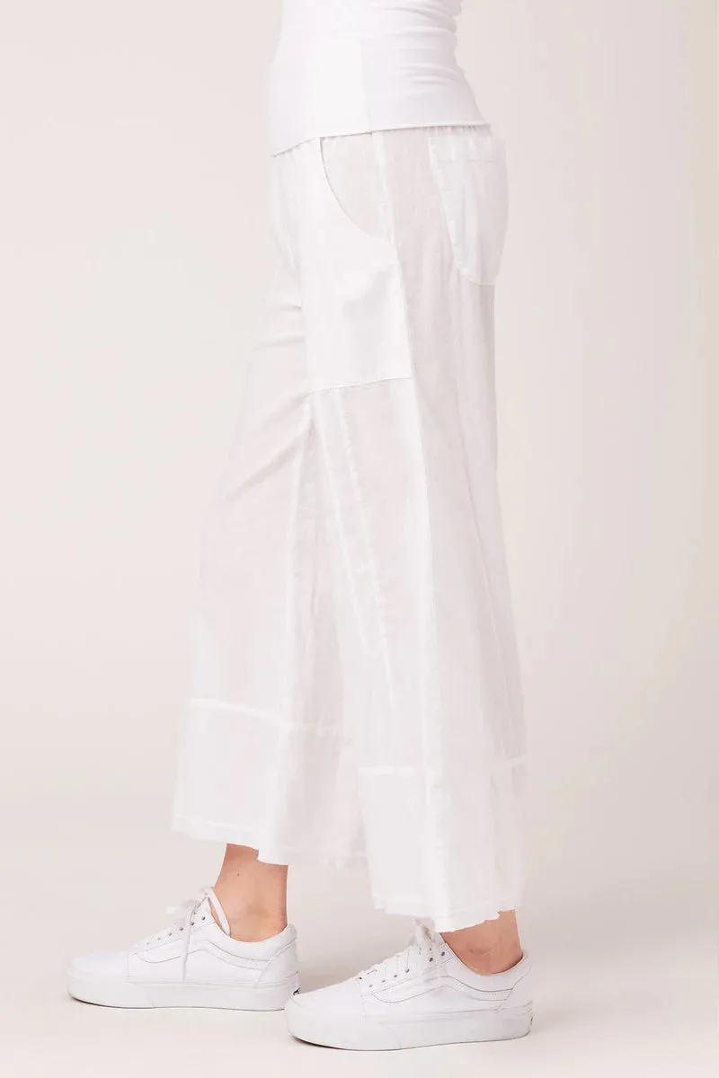Garni Crop Pant - White