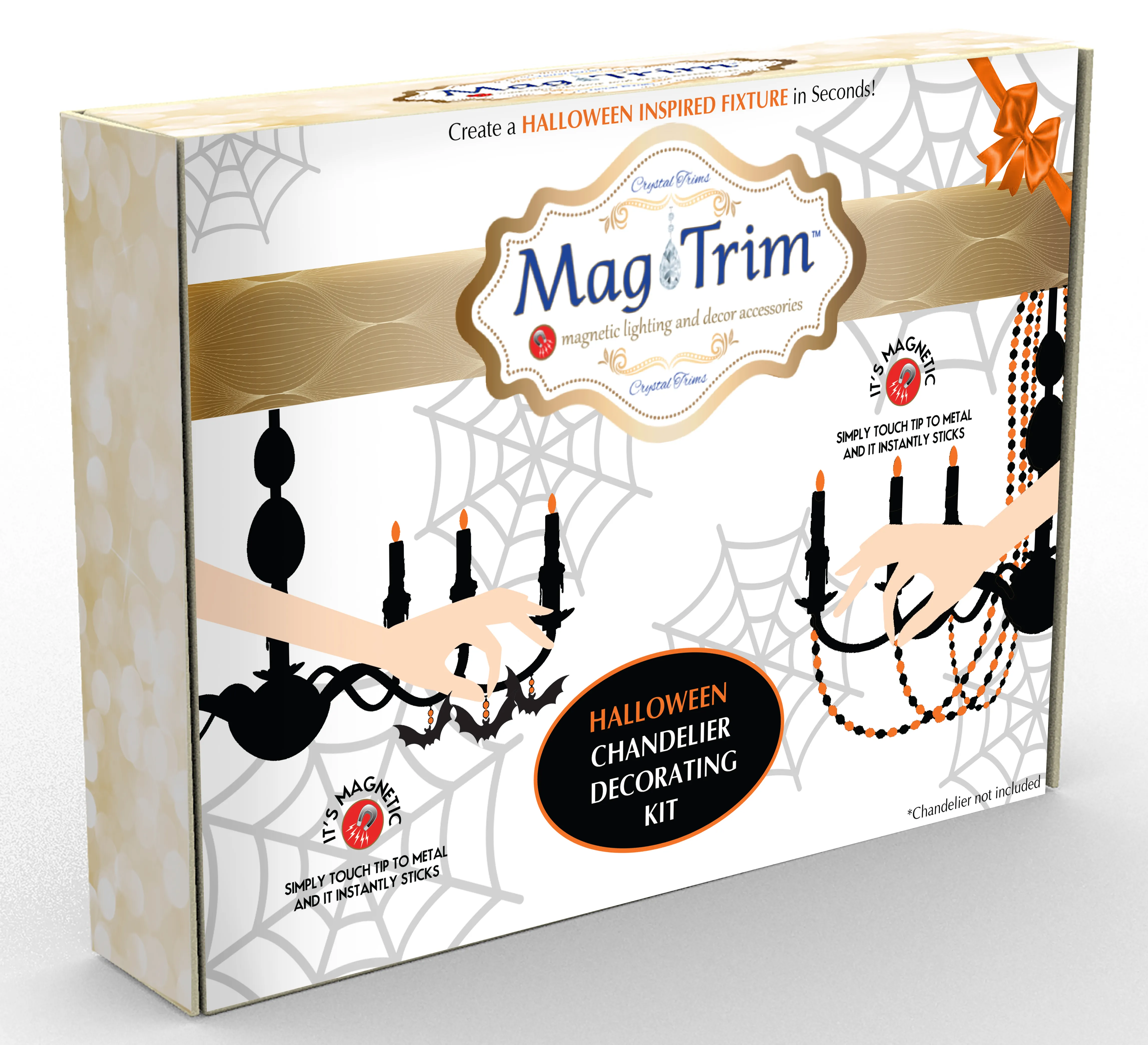 GHOST (Set/1) MAGNETIC HALLOWEEN ORNAMENT - Magnetic Chandelier Accessory TrimKit®