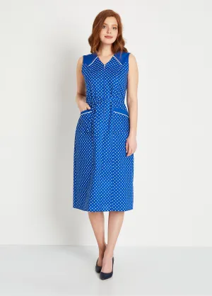 Gingham check sleeveless zipped apron