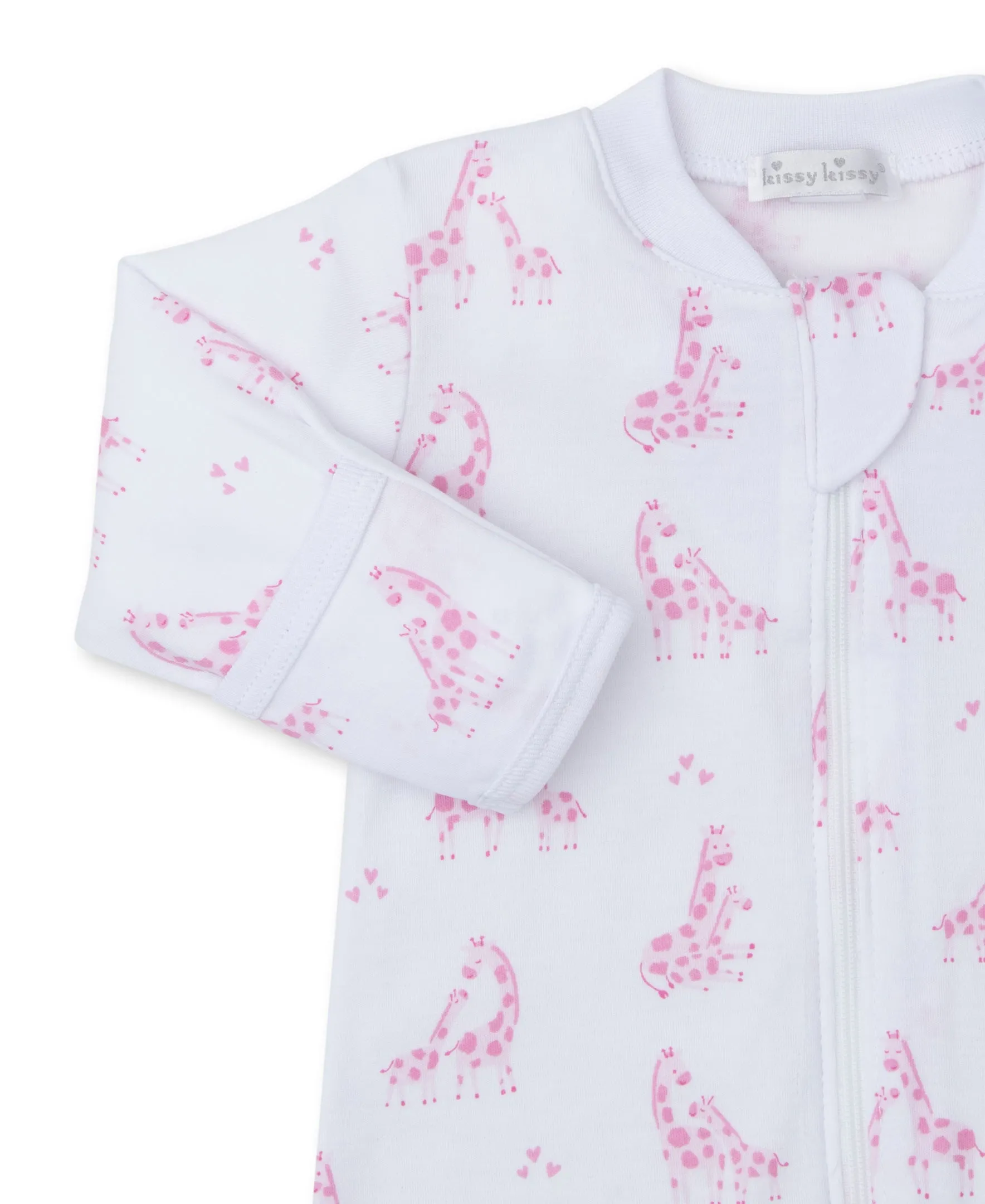 Giraffe Glee Print Zippered Footie