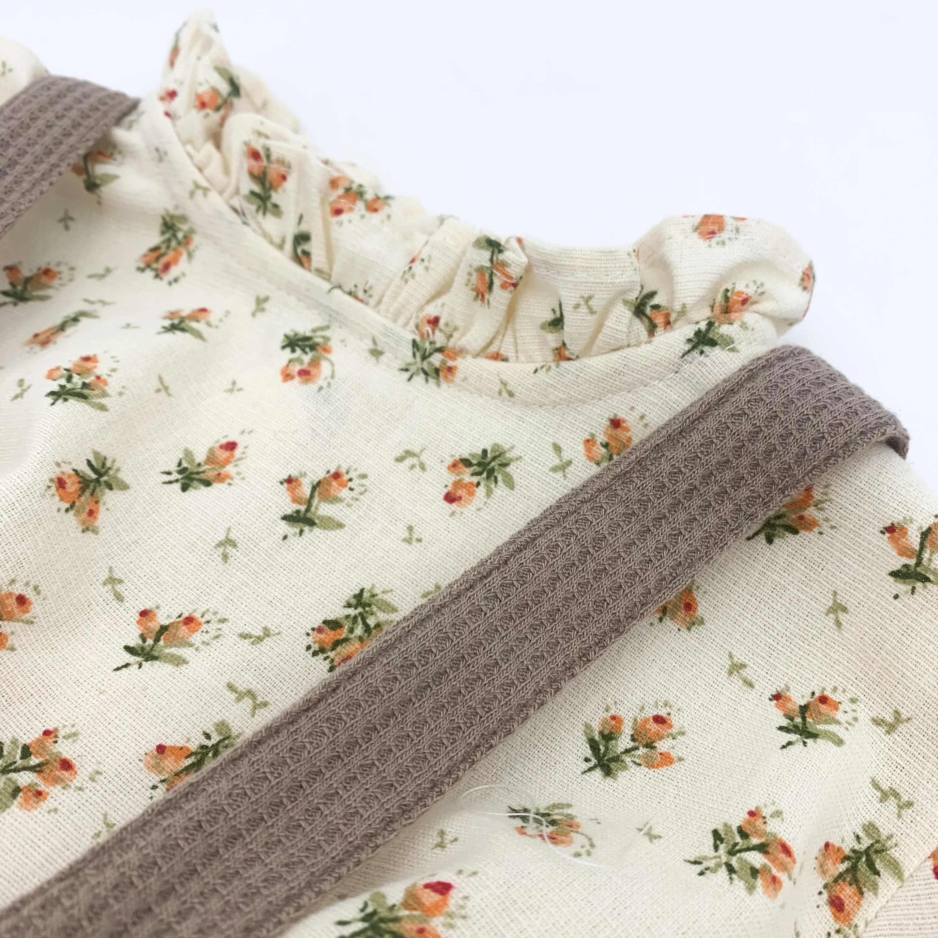 Girls Frilly Bloomers Set- Mocha Floral