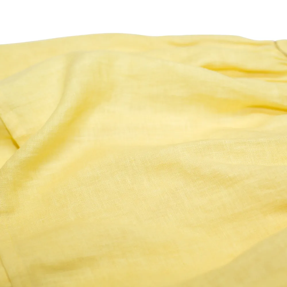 Girls Parissa Daffodil Yellow Linen Dress