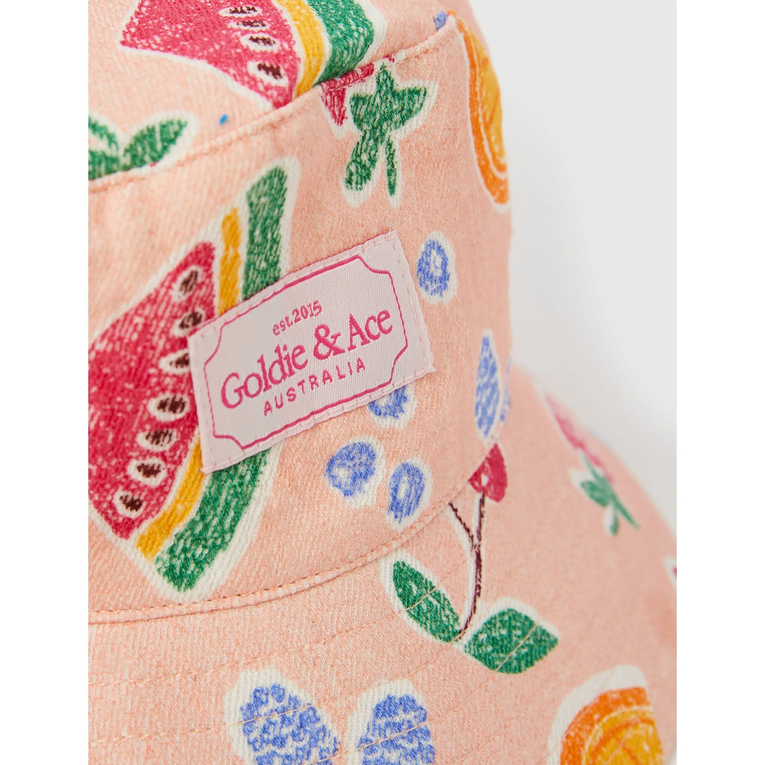 Goldie Fruit Salad Linen Bucket Hat