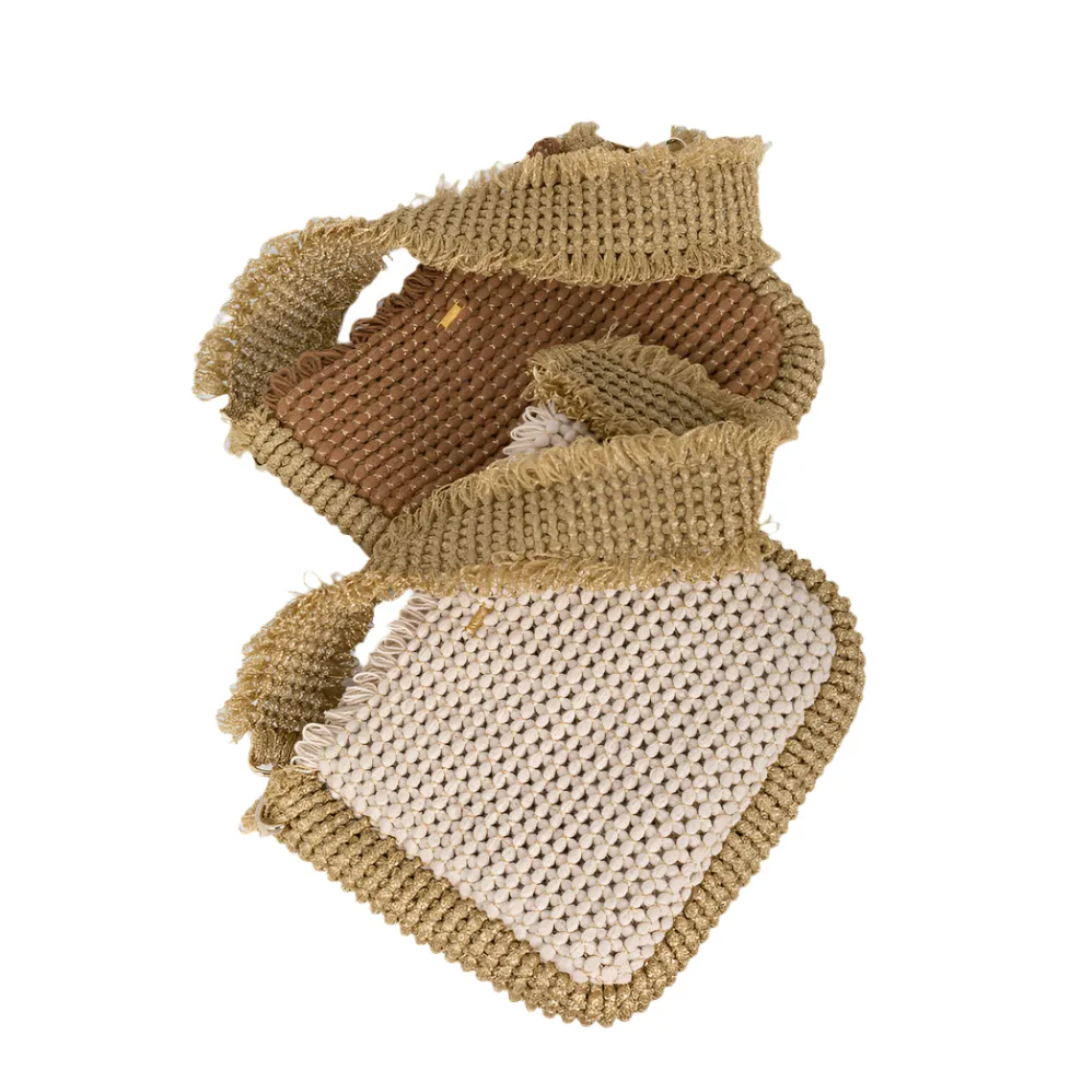 Gossypium Shoulder Bag #2 - Tobacco & Gold