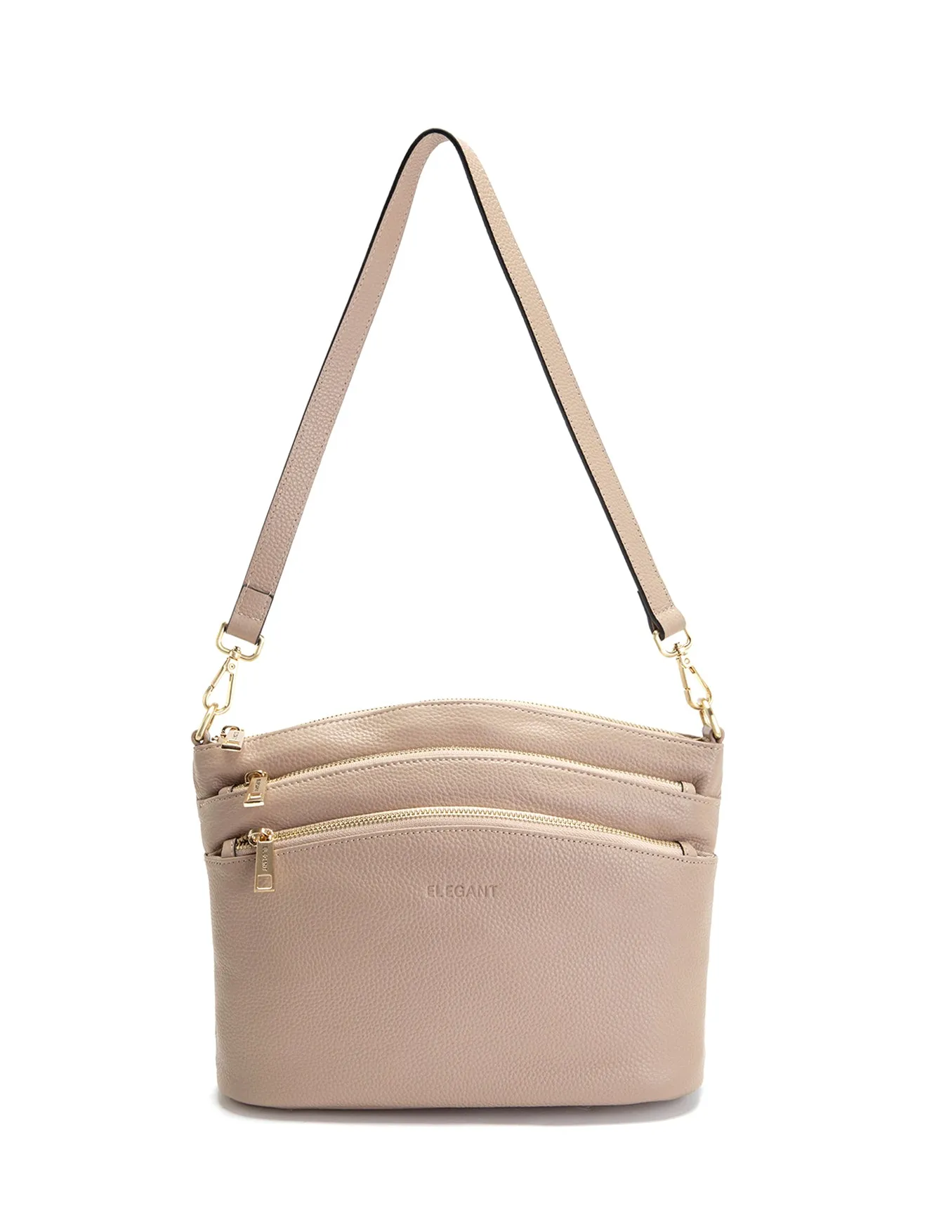 GRACE LEATHER XBODY BAG- E1-0818-PUTTY