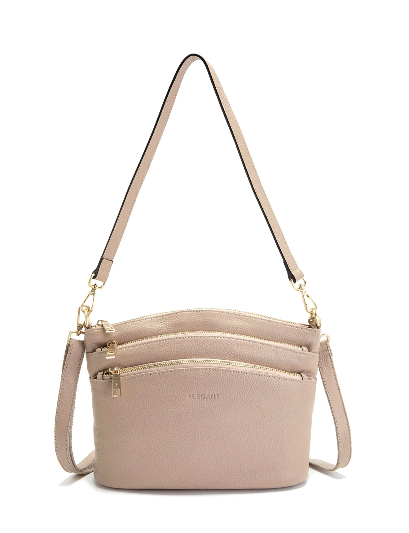 GRACE LEATHER XBODY BAG- E1-0818-PUTTY