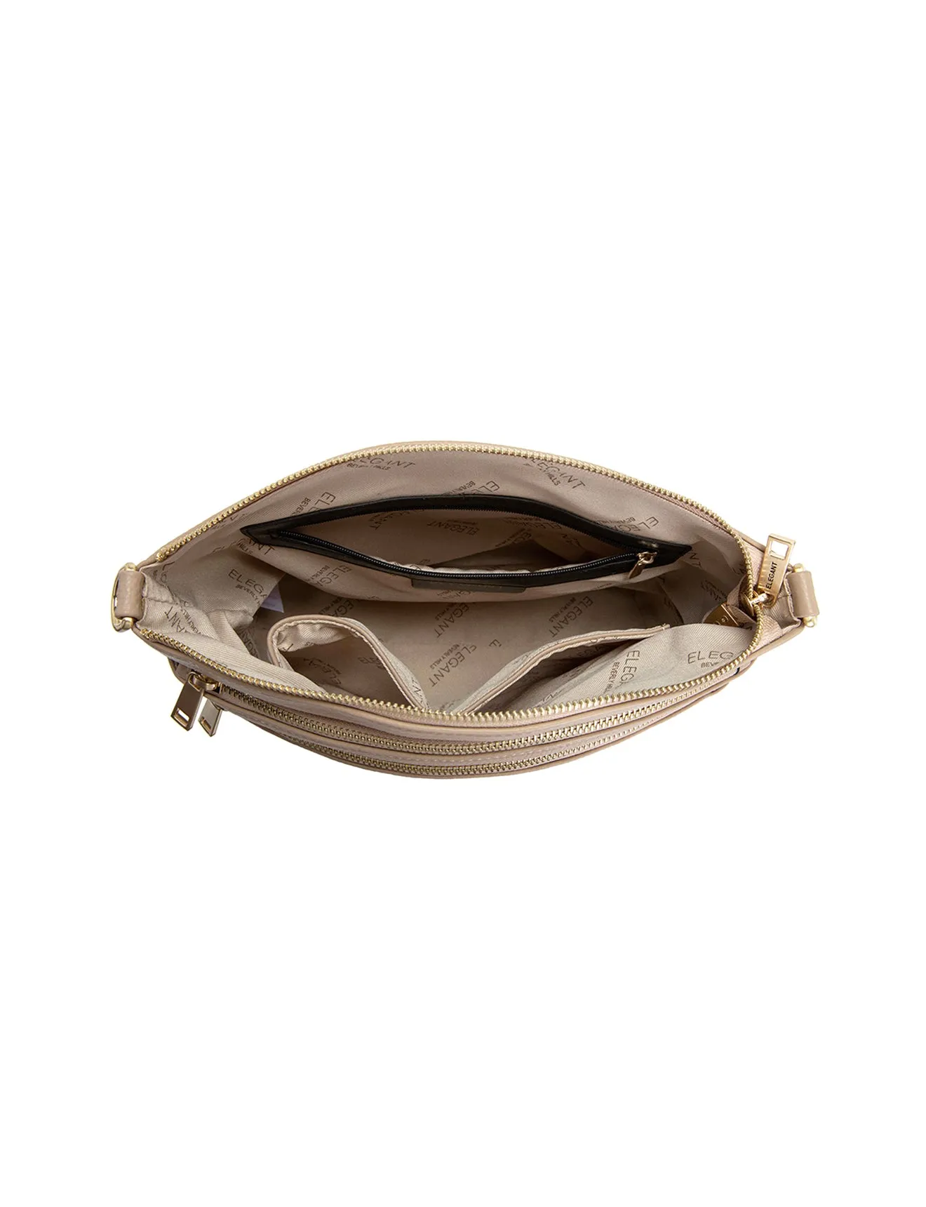 GRACE LEATHER XBODY BAG- E1-0818-PUTTY