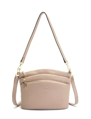 GRACE LEATHER XBODY BAG- E1-0818-PUTTY