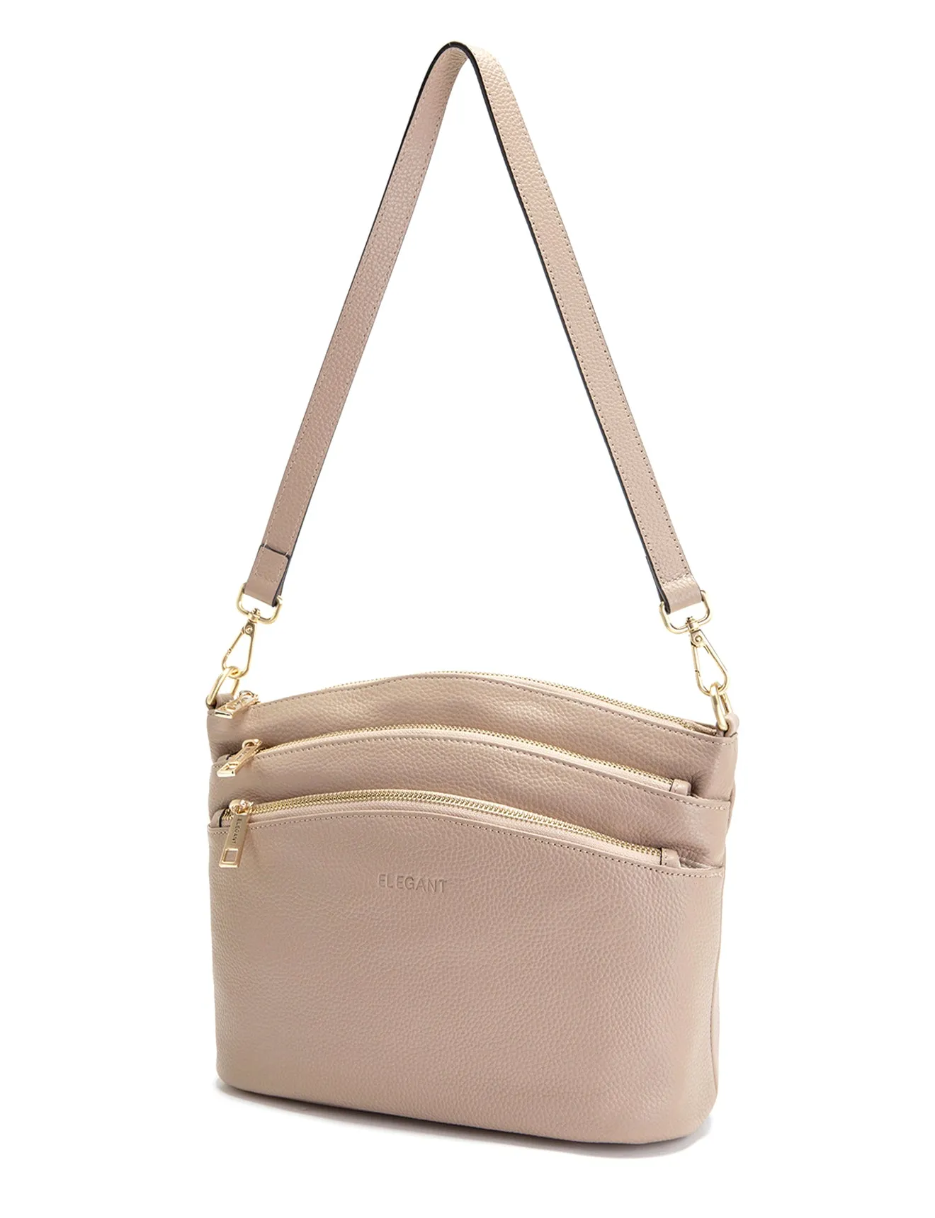 GRACE LEATHER XBODY BAG- E1-0818-PUTTY