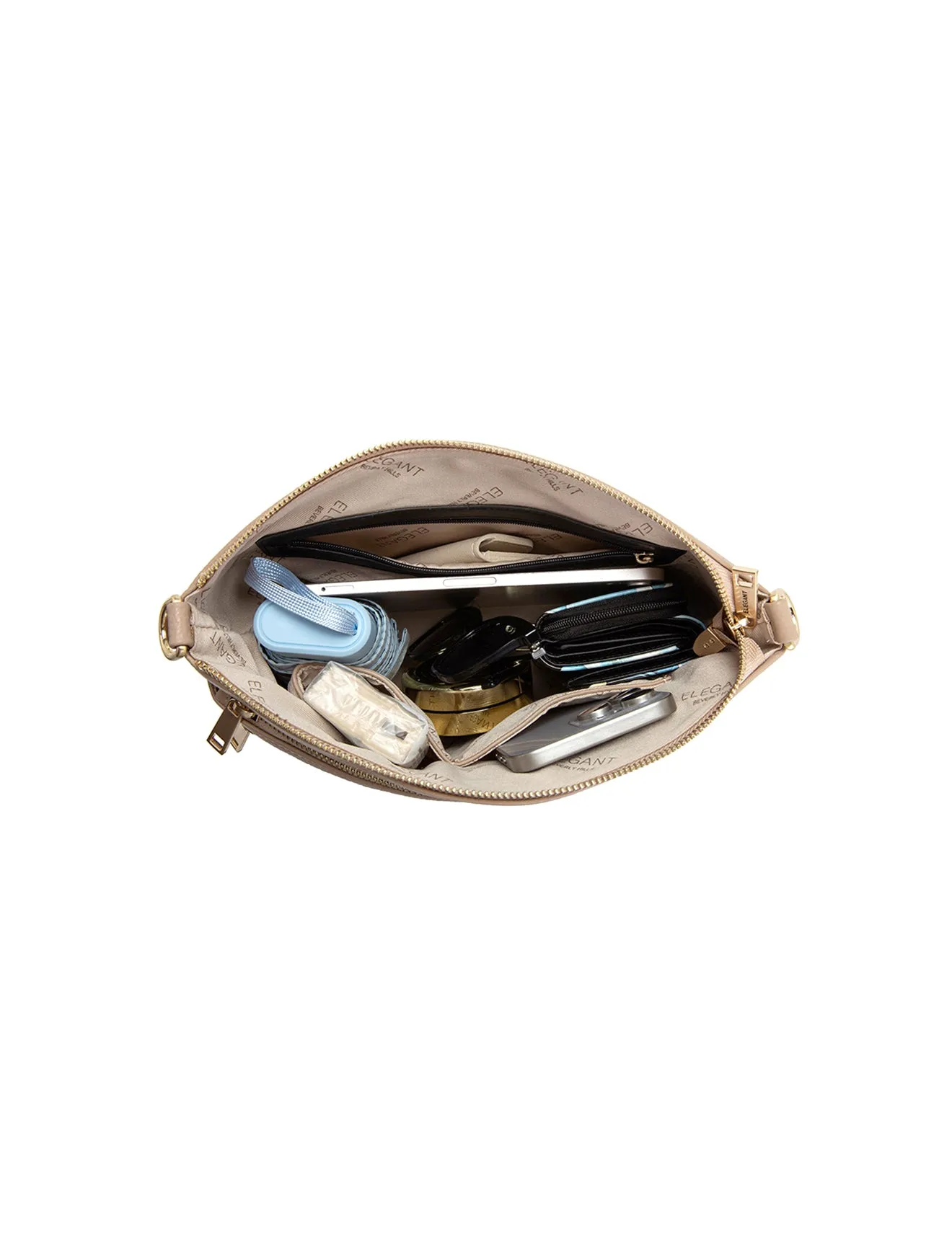 GRACE LEATHER XBODY BAG- E1-0818-PUTTY