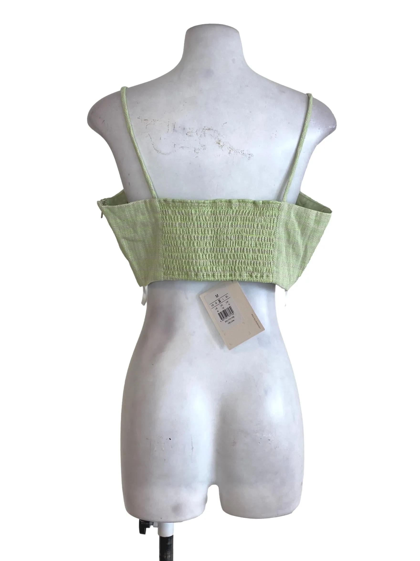 Green Striped Crop Top LB