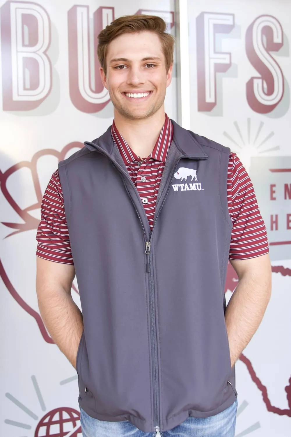 Grey WTAMU Soft Shell Vest