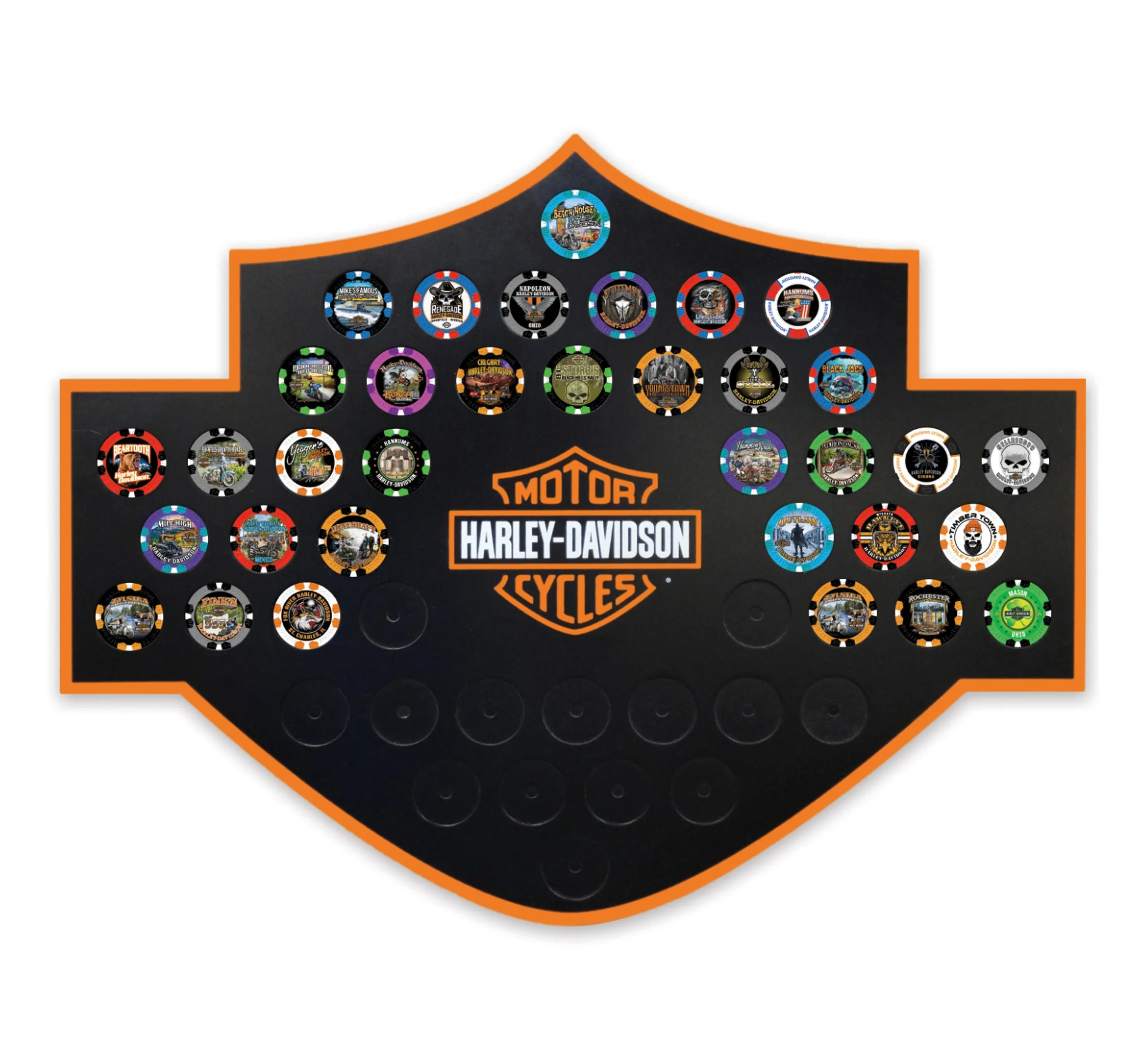 H-D Bar & Shield Magnetic Frame 48 Ct. - Black