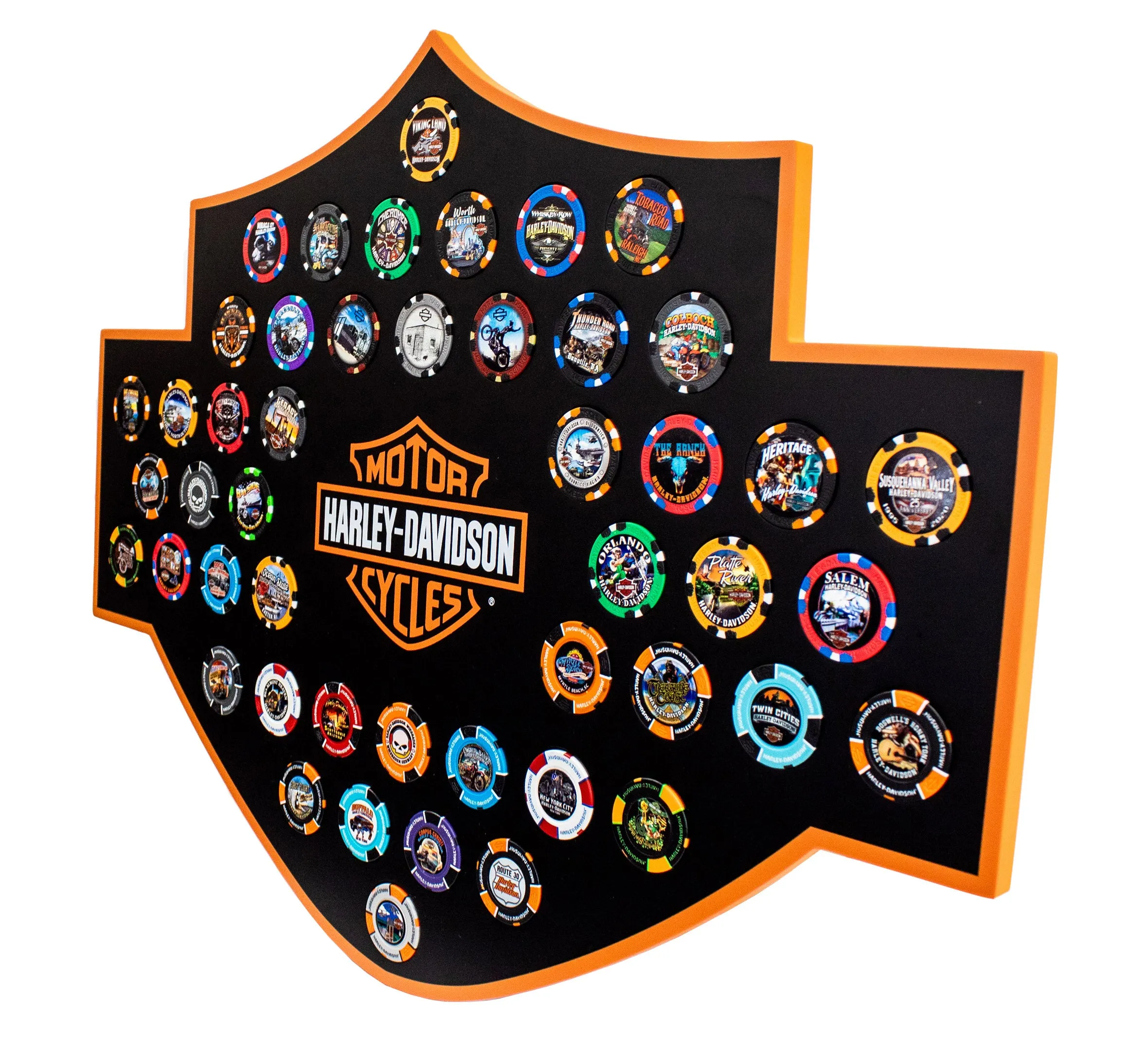 H-D Bar & Shield Magnetic Frame 48 Ct. - Black