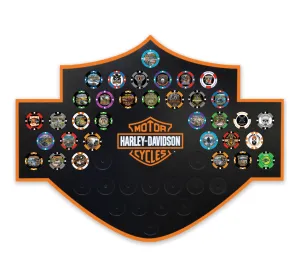 H-D Bar & Shield Magnetic Frame 48 Ct. - Black