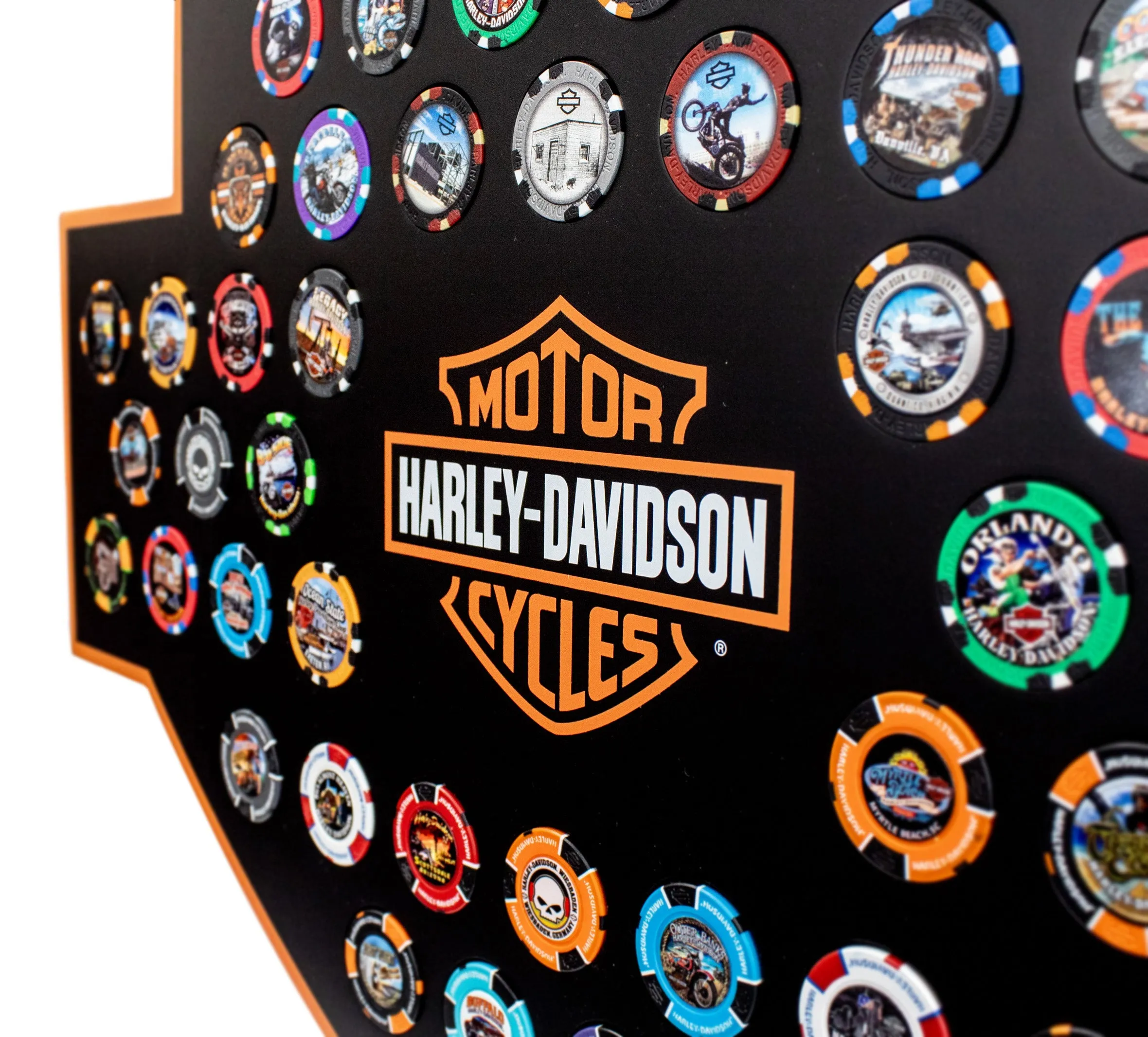 H-D Bar & Shield Magnetic Frame 48 Ct. - Black