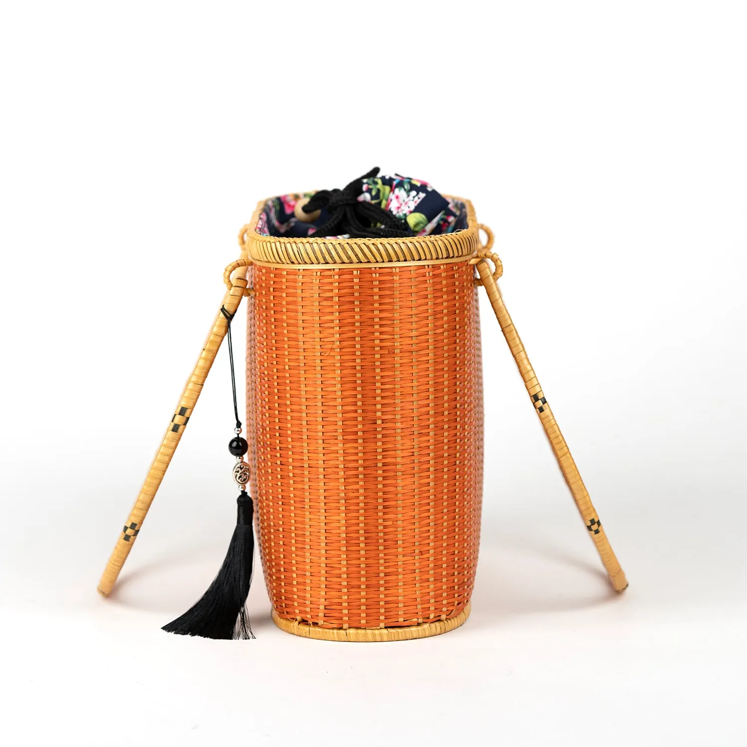 Hand-woven Bamboo Bag | Essential Pocketbook (Camel)