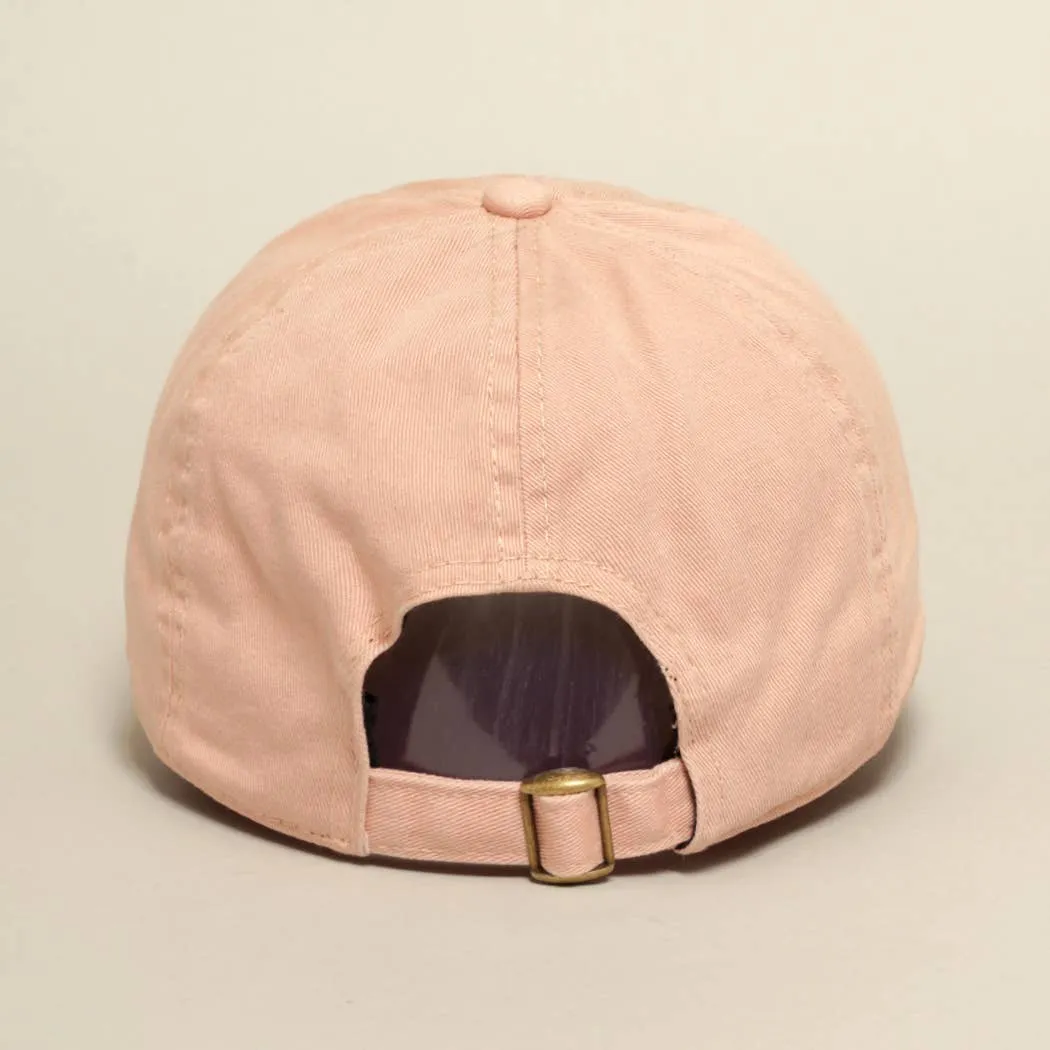 Happy Face Flower Embroidered Baseball Cap | Stuffology Boutique