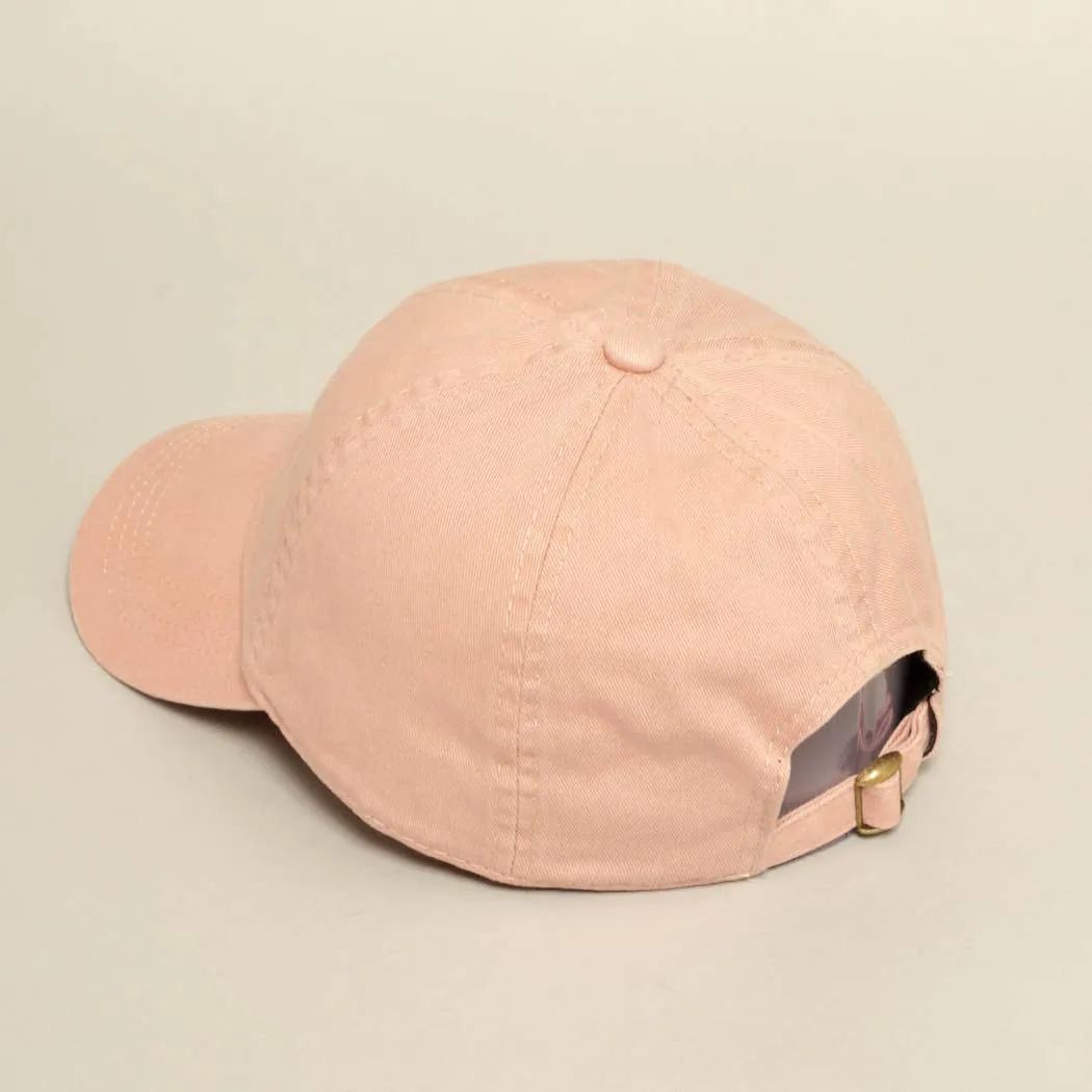 Happy Face Flower Embroidered Baseball Cap | Stuffology Boutique