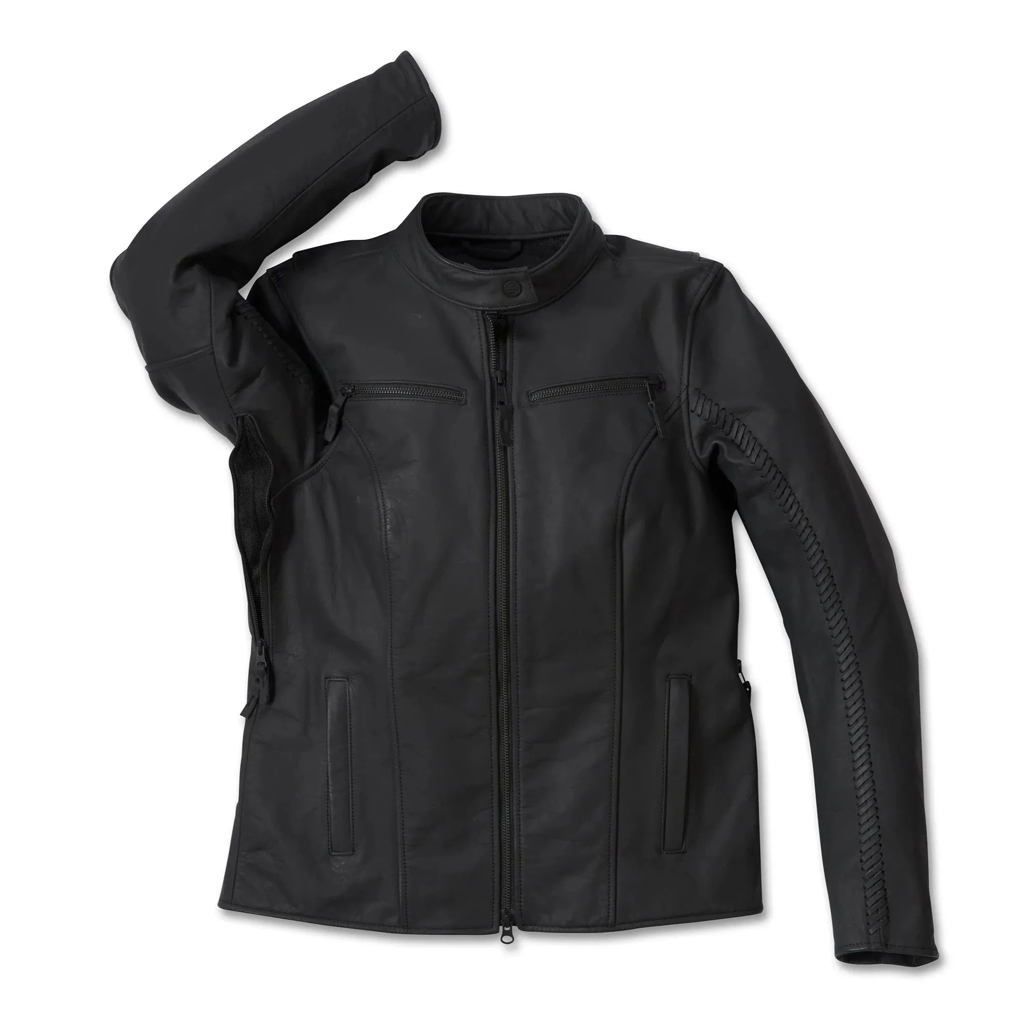 Harley-Davidson® Women's Leather Jacket Moxie Willie G Laced - Black