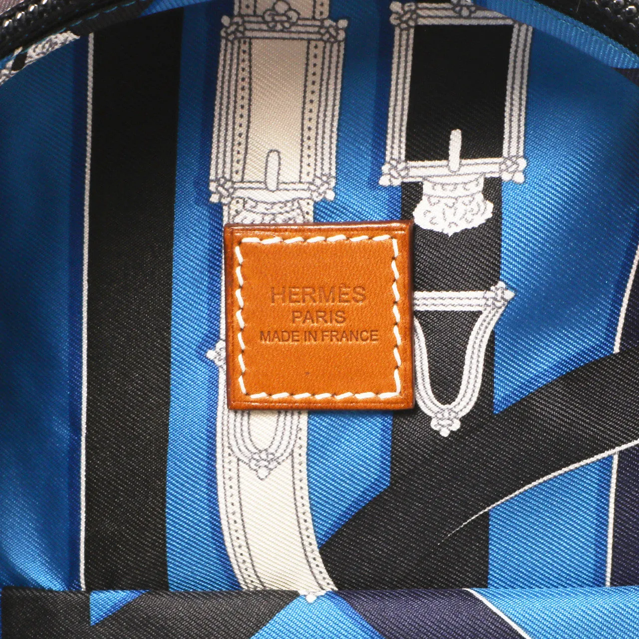 Hermes Bleu Zanzibar Cavalcadour Airsilk Backpack