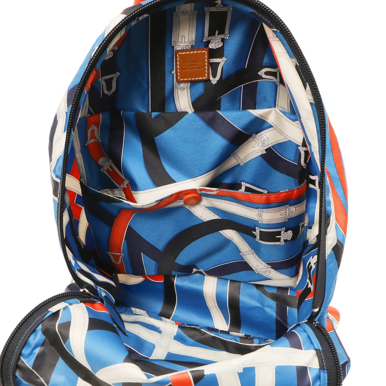 Hermes Bleu Zanzibar Cavalcadour Airsilk Backpack