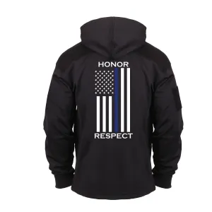 Honor and Respect Thin Blue Line Concealed Carry Hoodie - Black