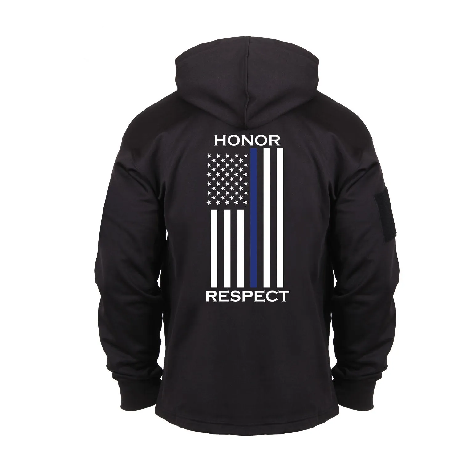 Honor and Respect Thin Blue Line Concealed Carry Hoodie - Black