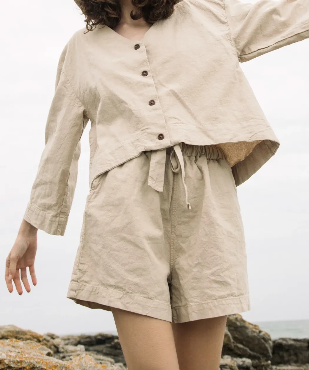 Honor Short in Sand | Beaumont Organic