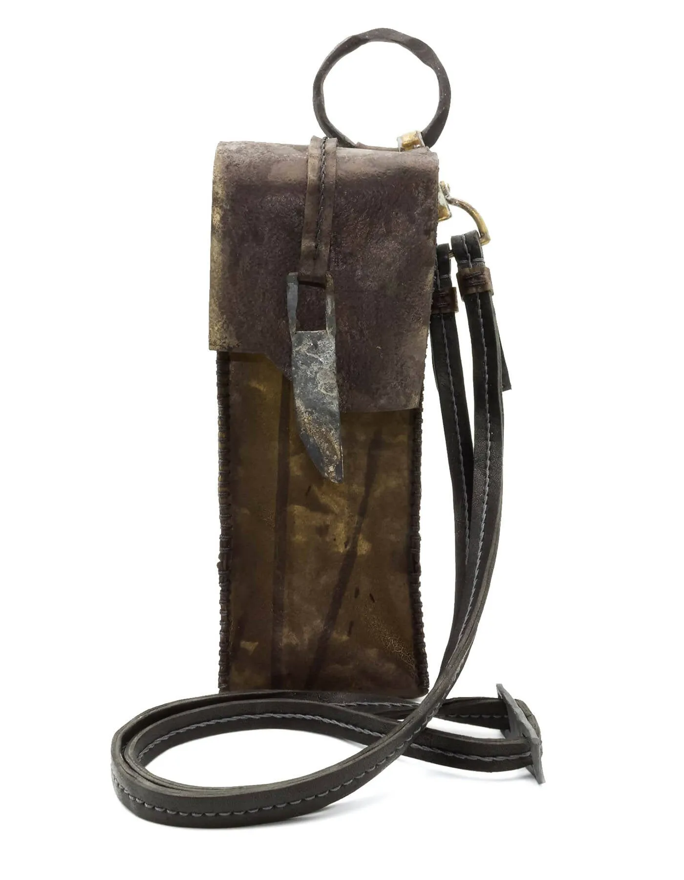 horse leather phone pouch