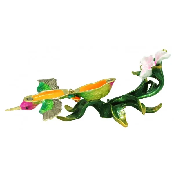 Hummingbird Green Trinket Box