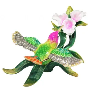 Hummingbird Green Trinket Box