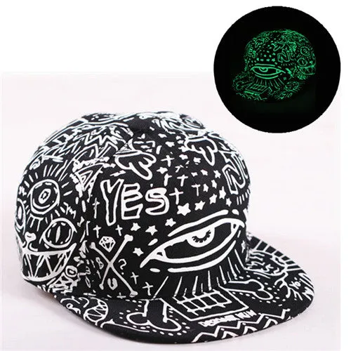 iMucci Graffiti Fluorescent Light Unisex Snapback Baseball Cap