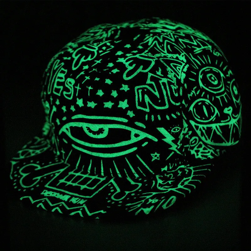 iMucci Graffiti Fluorescent Light Unisex Snapback Baseball Cap