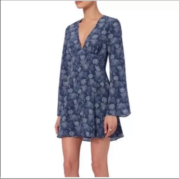 Intermix Sonya Silk Floral Cutout Dress P=XS