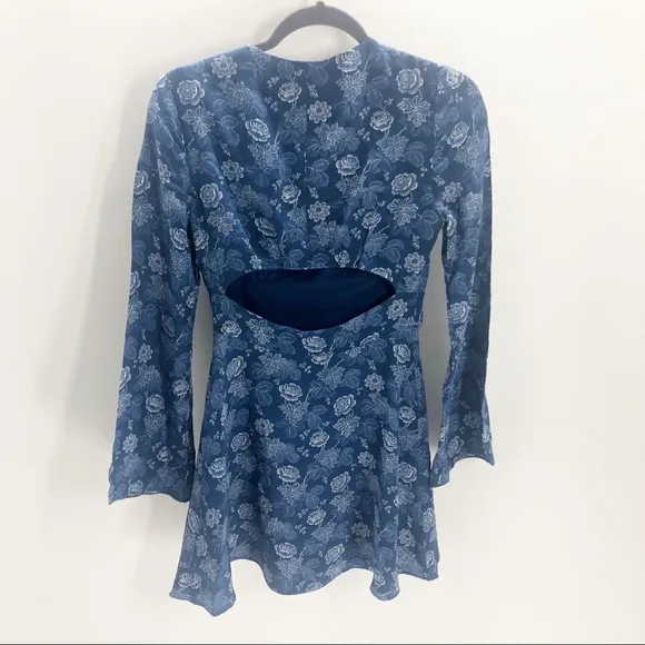 Intermix Sonya Silk Floral Cutout Dress P=XS