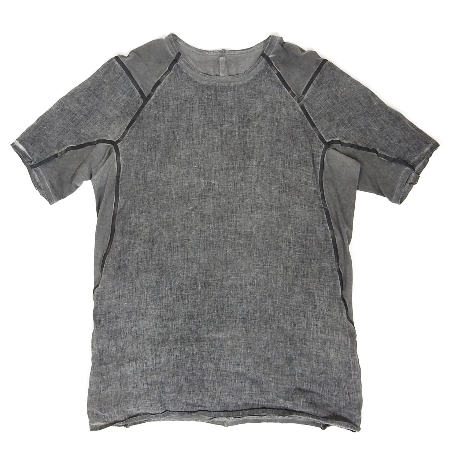 Isaac Selem Experience Leather Trimmed T-Shirt Size Medium