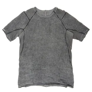 Isaac Selem Experience Leather Trimmed T-Shirt Size Medium