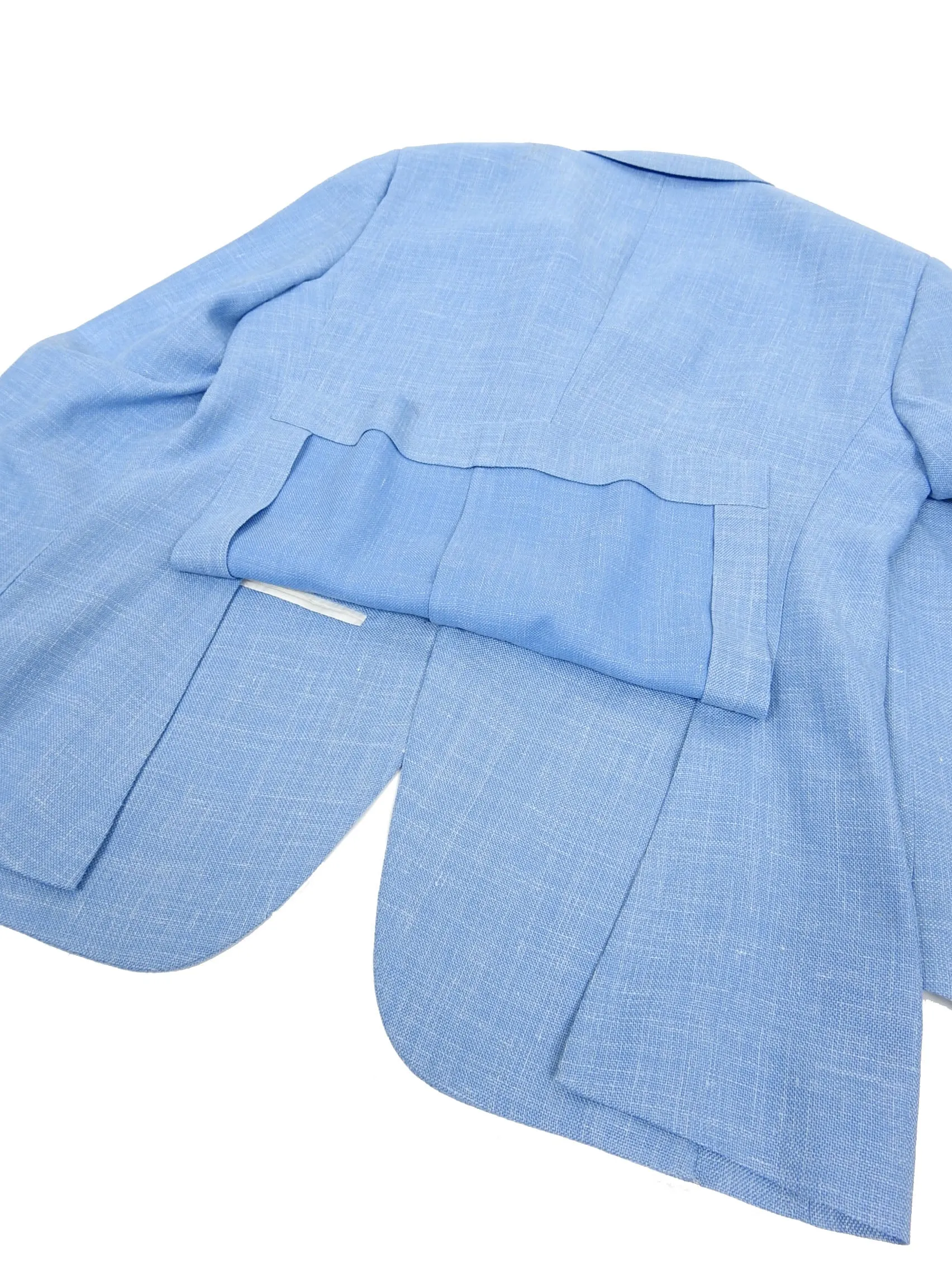 Isaia Blue Wool/Silk Jacket Size 56